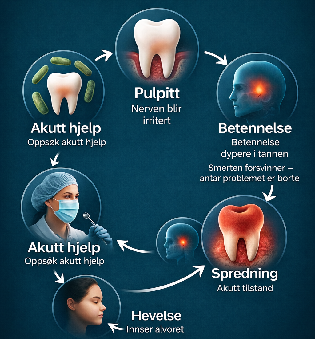 Når tannsmerten forsvinner, kan tanninfeksjonen være farligere enn før